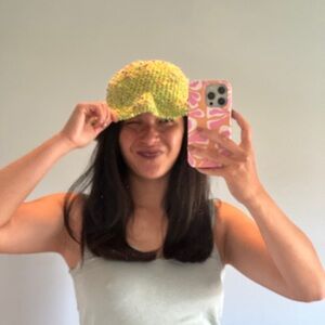 Handmade crochet bucket hat!!